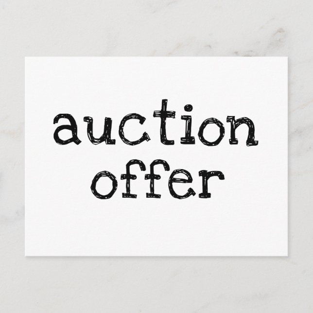 Carte Postale Auction (Devant)