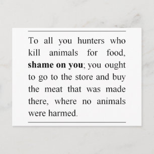 Carte Postale Aucun animal blessé au comptoir de viande du super