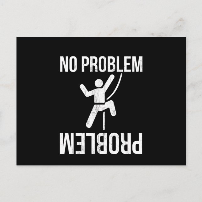 Carte Postale Aucun problème Problème Funny Novelty Rock Escalad (Devant)