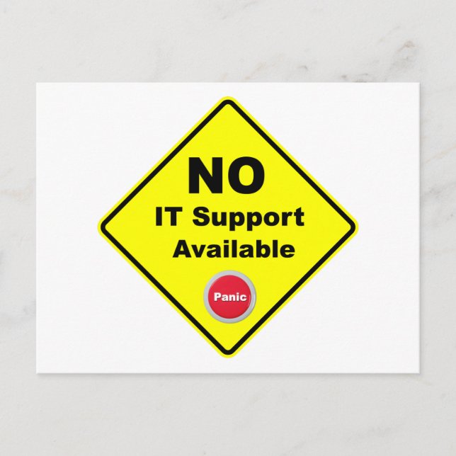 Carte Postale Aucun support informatique disponible Panneau d'av (Devant)