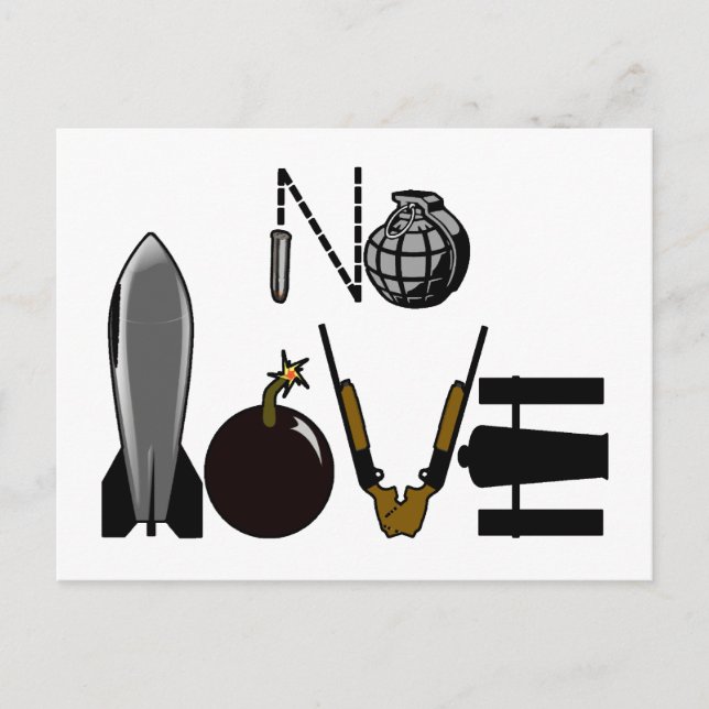 Carte Postale Aucune arme de guerre d'amour (Devant)