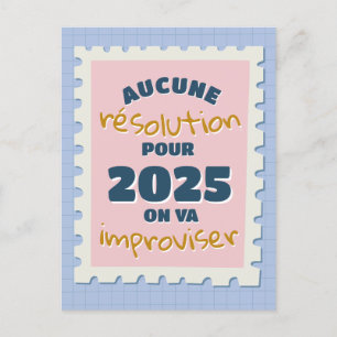 Carte Postale Aucune résolution cette année