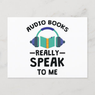 Carte Postale Audiobooks vraiment parler à moi Audiobook Lover