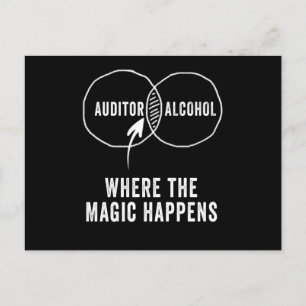 Carte Postale Auditeur alcool où la magie se produit
