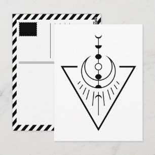 Carte Postale augmentation des phases de la lune de soleil