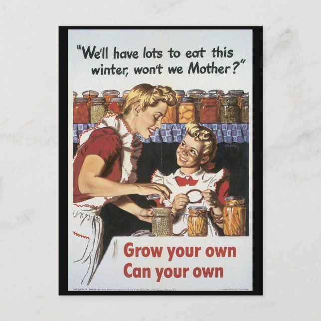 Carte Postale Augmentez votre alimentation Guerre mondiale 2 (Devant)