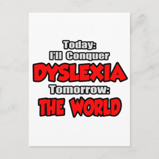Carte Postale Aujourd'hui Dyslexie .. Demain, Le Monde