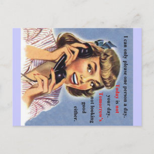 Carte Postale Aujourd'hui n'est pas votre jour - Retro Photo mug