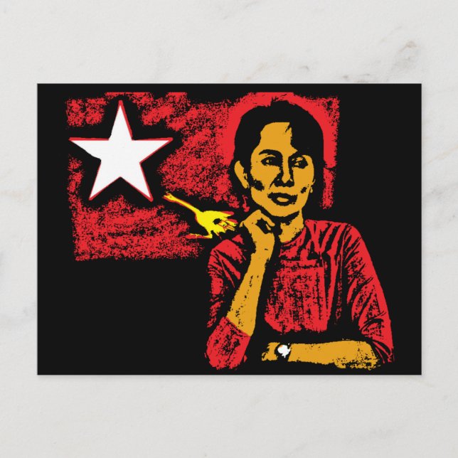 Carte Postale Aung San Suu Kyi (Devant)