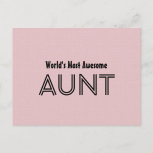 Carte Postale AUNT personnalisé le plus génial du monde cadeau r