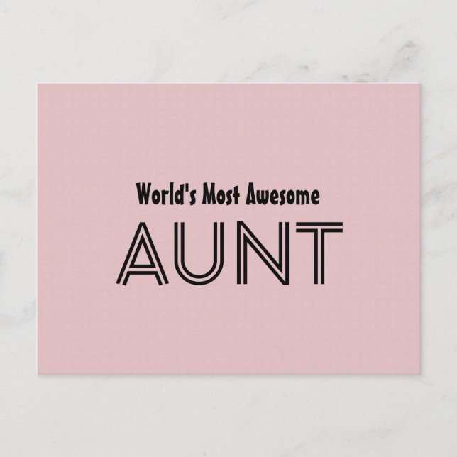 Carte Postale AUNT personnalisé le plus génial du monde cadeau r (Devant)