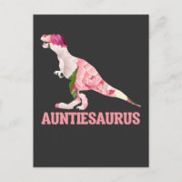 Auntiesaurus Tante Dino avec fleurs florales