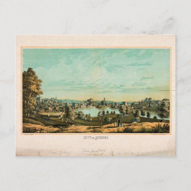 Carte Postale Aurora. Illinois (1869) (Devant)