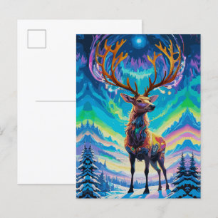 Carte Postale Aurora Stag : La magie dans la nuit