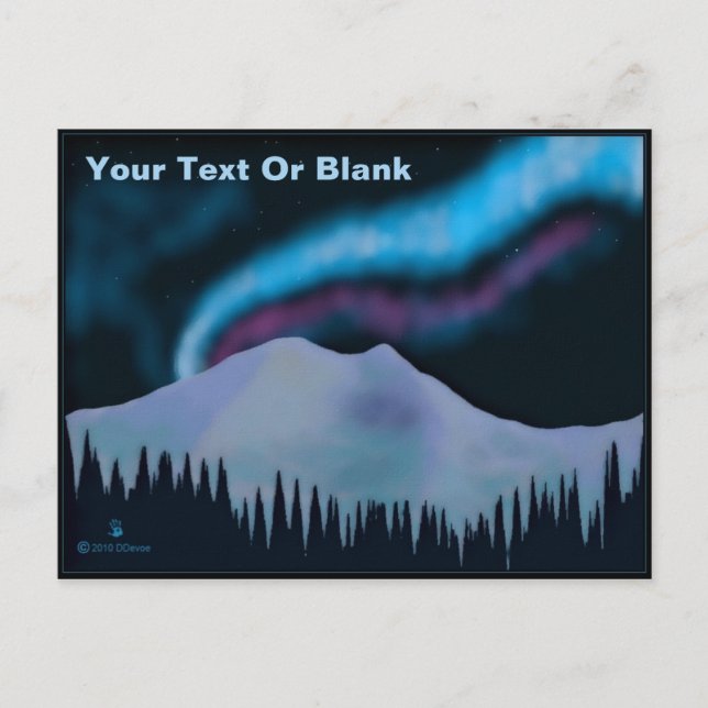 Carte Postale Aurore bleue (Devant)