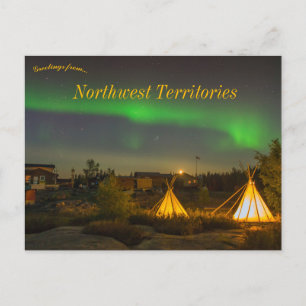 Carte Postale Aurores boréales Territoires du Nord-Ouest Canada