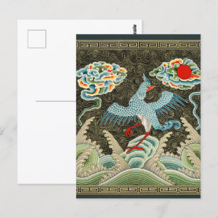 Carte Postale Auspicious Tide & Phoenix Rising Motif chinois