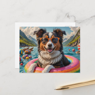 Carte Postale Aussie drôle lors d'une balade en radeau