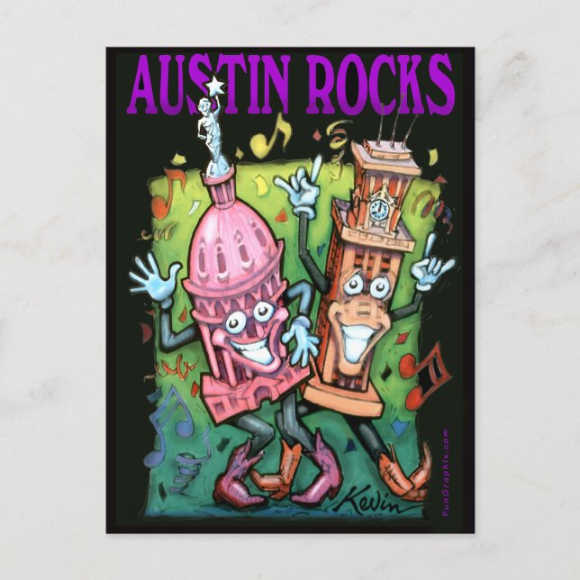 Carte Postale Austin Rocks (Devant)