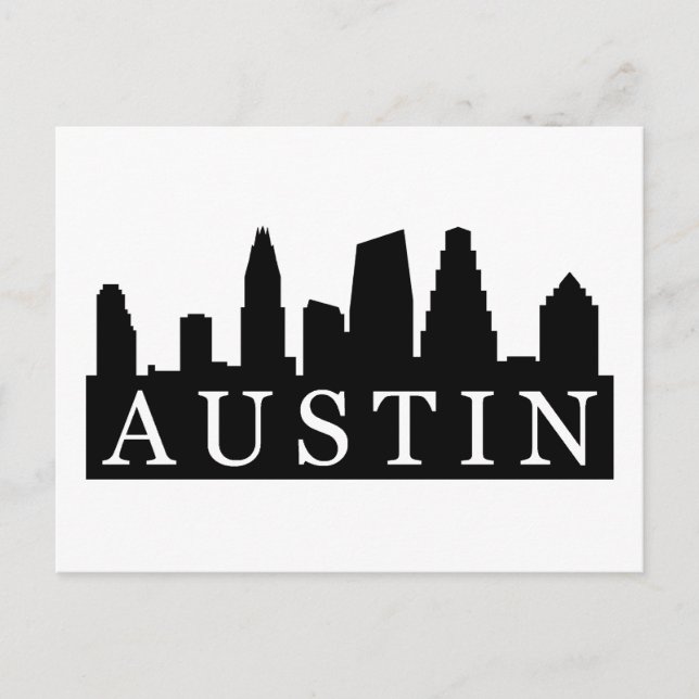 Carte Postale Austin Skyline (Devant)