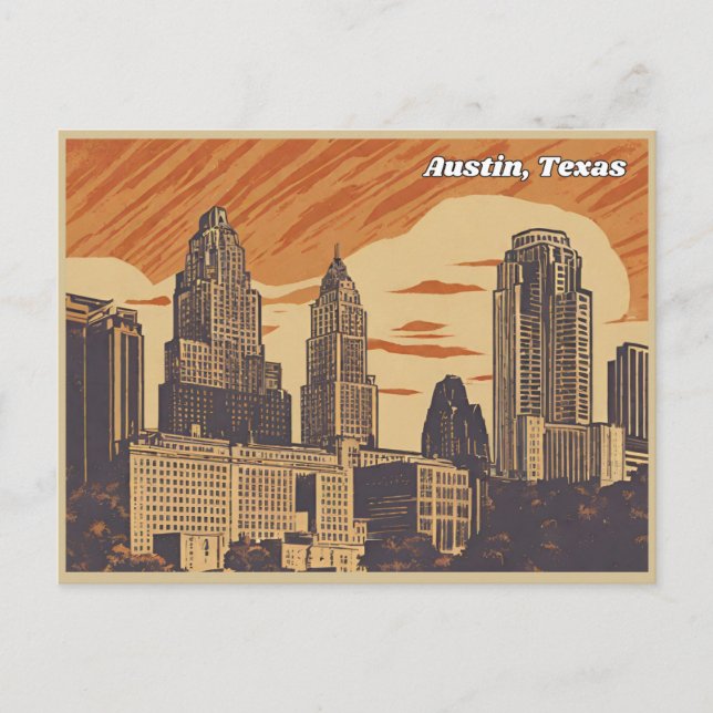 Carte Postale Austin, Texas, (Devant)