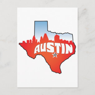Carte Postale Austin Texas Cityscape