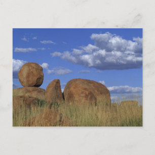 Carte Postale Australie, billes du Diable. Grès sphérique