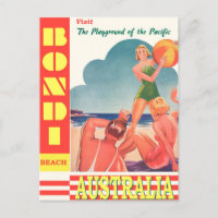 Carte postale Australie Bondi Beach Vintage voyage