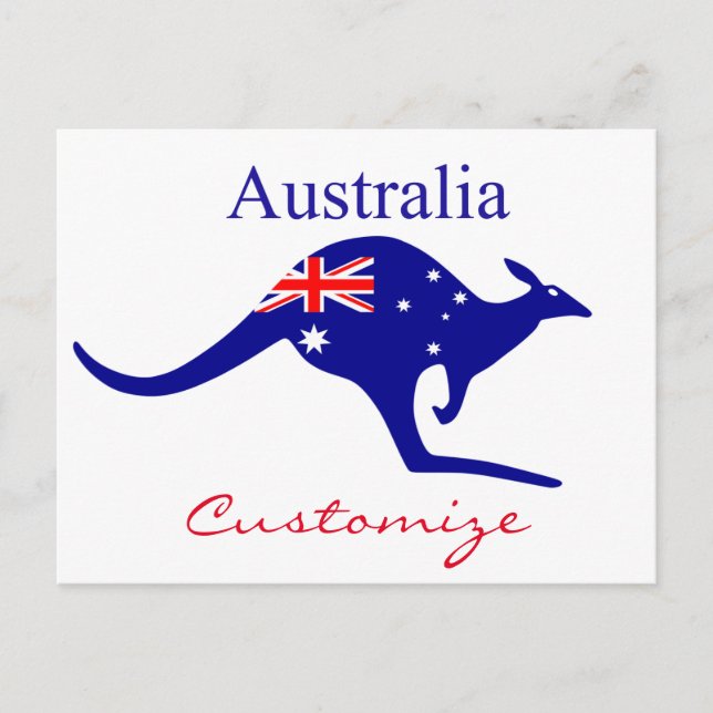 Carte Postale Australie Drapeau Kangaroo Thunder_Cove (Devant)