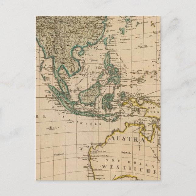 Carte Postale Australie et Asie (Devant)
