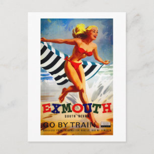 Carte Postale Australie Exmouth South Devon Poster vintage