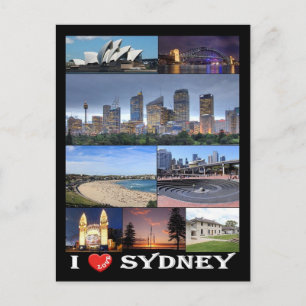 Carte Postale Australie - Sydney - I Love -