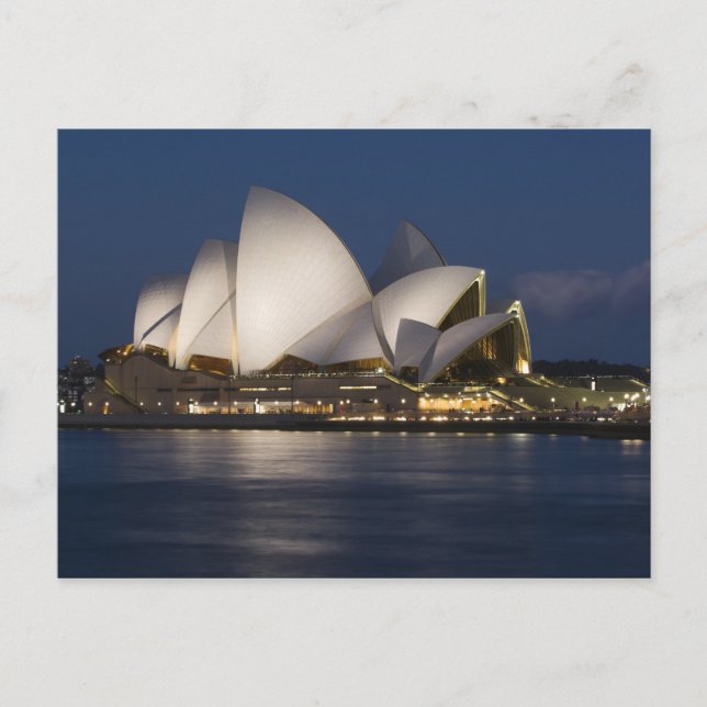 Carte Postale Australie, Sydney. Opéra la nuit (Devant)