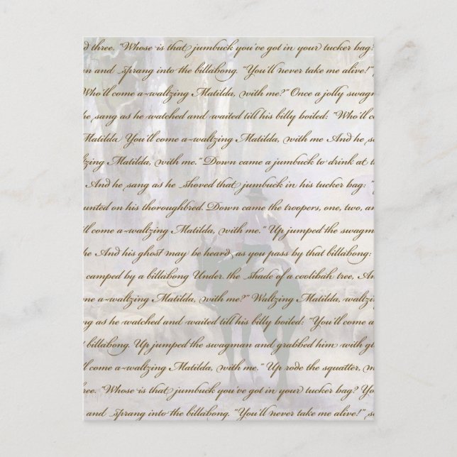 Carte Postale Australienne (Devant)