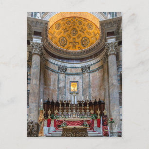Carte Postale Autel à l'intérieur du Panthéon - Rome, Italie