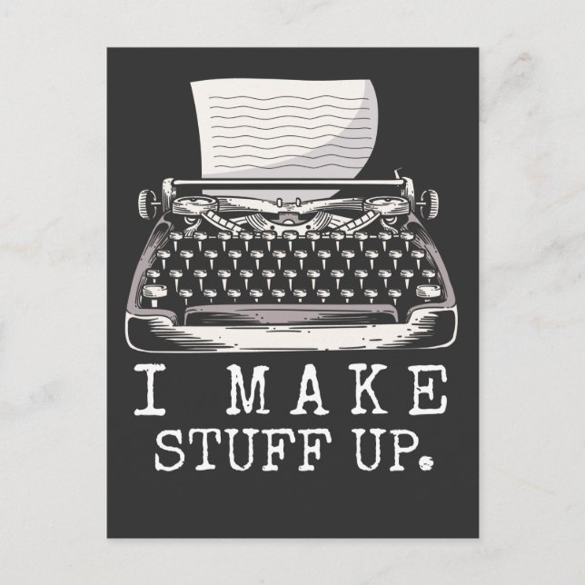 Carte Postale Auteur de la machine à écrire Écriture de livre av (Devant)