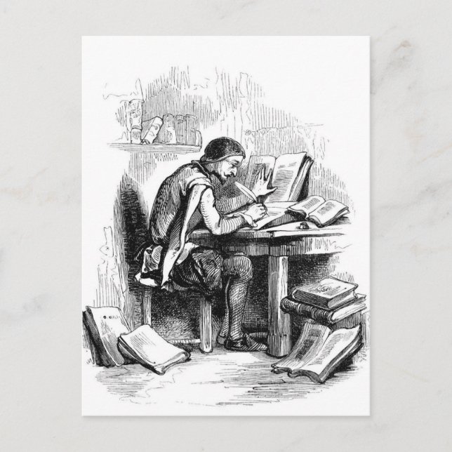 Carte Postale Auteur de livres anciens (Devant)