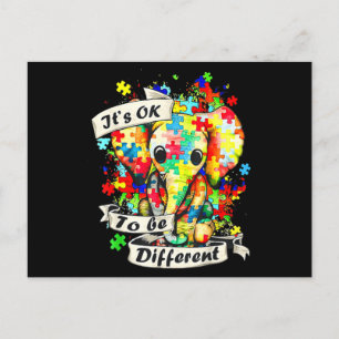 Carte Postale Autism Aware Acceptance Women Kid Its Ok To Be