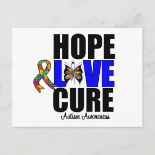 Carte Postale Autism Hope Love Cure (v.1)