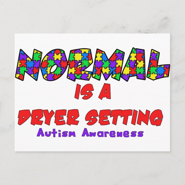 Carte Postale Autism Normal est un paramètre de séchoir (Devant)