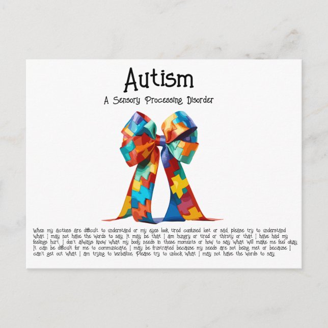 Carte Postale Autisme (Devant)