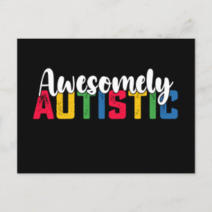 Carte Postale Autisme autistique Awesomely Famille de filles Biy