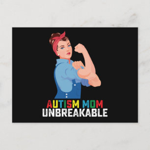 Carte Postale Autisme Maman Fier Indestructible Famille Autiste