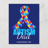 Autisme Personnalisé Papa Bleu Ruban