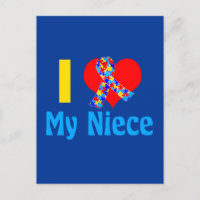 Autisme Tante I Love My Niece Blue Heart