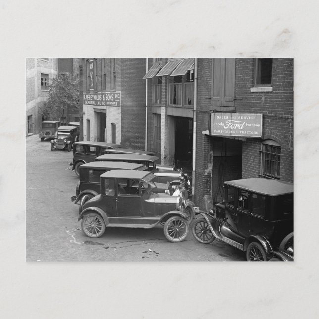 Carte Postale Auto Sales and Service, 1926 (Devant)