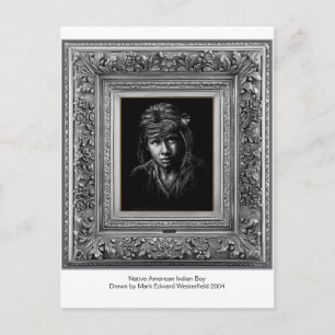 Carte Postale Autochtone Américain.