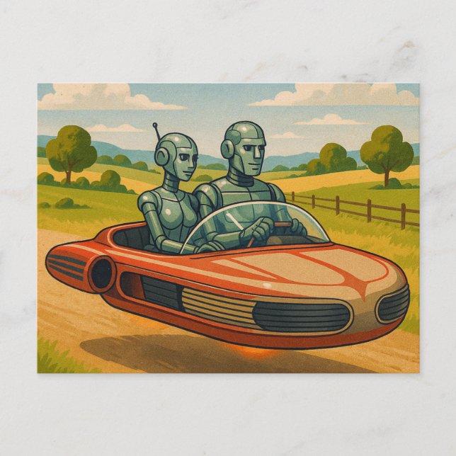 Carte Postale Automatons Amoureux (Devant)