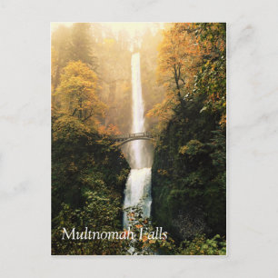 Carte Postale Automne à Multnomah Falls, OU