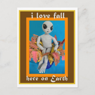 Carte postale Automne Amours Alien